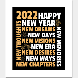 Happy New Year 2022 Posters and Art